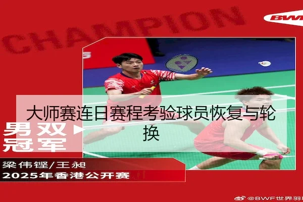 大师赛连日赛程考验球员恢复与轮换 - WPK